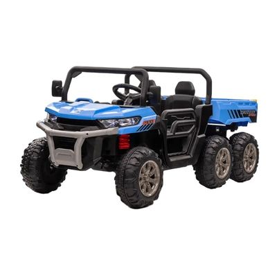 子供は車を運びます 6輪型オフロードトラック モーター 555*2 カートボックス サイズ 138.5*65.5*35.5CM