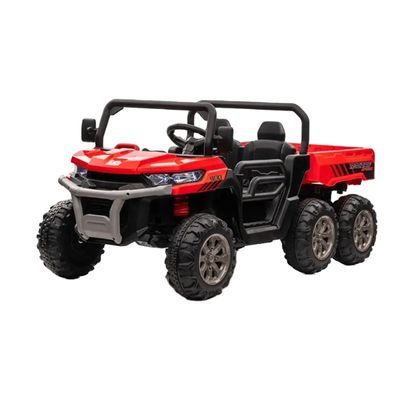子供は車を運びます 6輪型オフロードトラック モーター 555*2 カートボックス サイズ 138.5*65.5*35.5CM