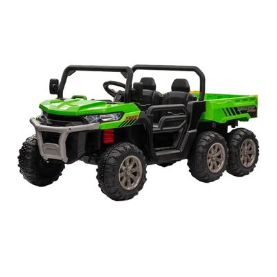 子供は車を運びます 6輪型オフロードトラック モーター 555*2 カートボックス サイズ 138.5*65.5*35.5CM