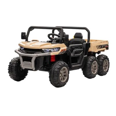 子供は車を運びます 6輪型オフロードトラック モーター 555*2 カートボックス サイズ 138.5*65.5*35.5CM