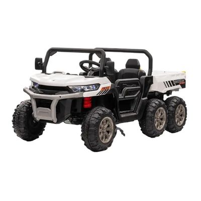 子供は車を運びます 6輪型オフロードトラック モーター 555*2 カートボックス サイズ 138.5*65.5*35.5CM