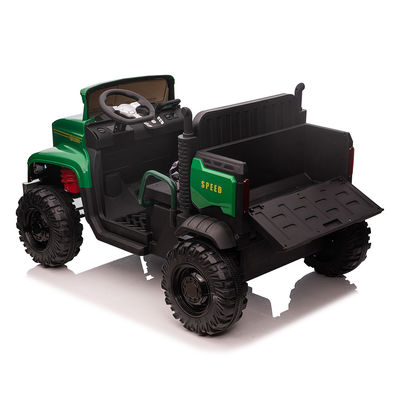 子供 12V 電動 自動車 トラクター 背面 バケツ 2〜4歳 緑 黒