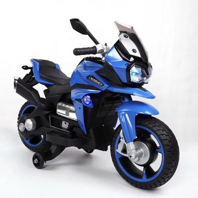 青色 エクストラワイド シート 6v バイク 10歳児用 電気 子供用 バイク