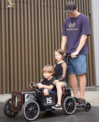 トレーラー付きの子供用電気自動車 12V バッテリー電源 自動車トラクター直行