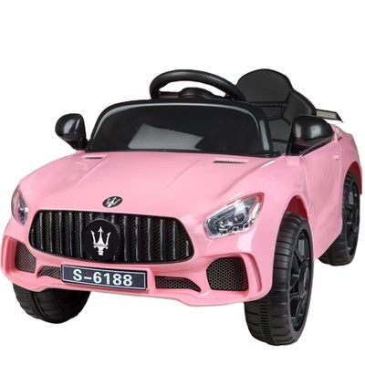ピンク 双駆動 子供用おもちゃ車 リモコン 2023 6v 電動車に乗る