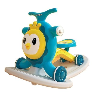 ウォーカー機能と馬のデザインを揺るがす多機能の子供のピンクスクーター