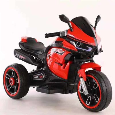 白い子供用電動モーターサイクルの三輪車 彩色の光と380*2モーター