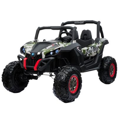 2.4G リモコン UTV プラスチック 2 席 大 12V 電動 車に乗れ 子供用 熱電池