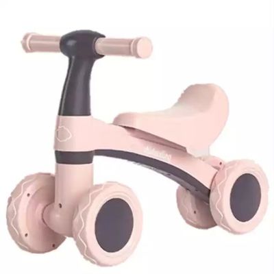 2023 プラスチック バランスバイク スクーター 車 子供向け ピンク/ブルー 踏板のない自転車