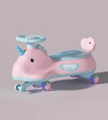 アンチ・ロールオーバー フラッシュ・ホイール・スイング・ライド・オン・スクーター 車用 子供用 カート サイズ 69*25*32cm