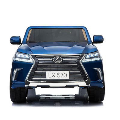 青い絵の色 赤ちゃんの車に乗る 12v 電動SUV リモコンと音楽のおもちゃ