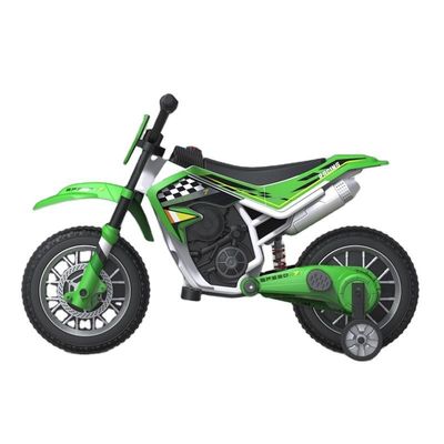 音楽と補助車輪のプラスチック材料の子供のための12V電気モーターサイクルカー