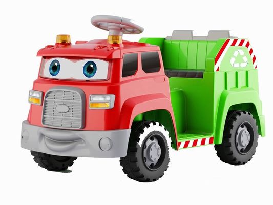ゴミの分類と音響効果 カーティーンアイを回転させ 電気自動車を運転する