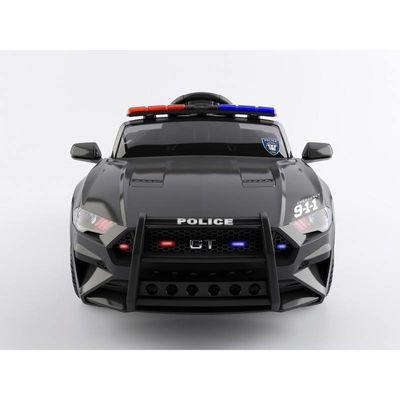 12V電動警察車 子供向け 2-4歳 遠隔操作警告ライトとメガフォン 2023