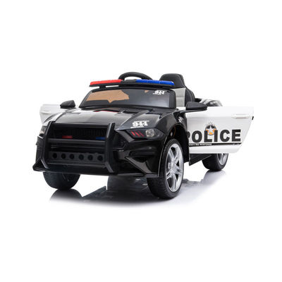 12V電動警察車 子供向け 2-4歳 遠隔操作警告ライトとメガフォン 2023