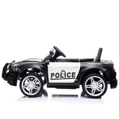 12V電動警察車 子供向け 2-4歳 遠隔操作警告ライトとメガフォン 2023