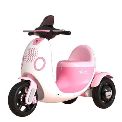 刺激的な乗車のための音楽ライト付きのPPプラスチック 子供の電気バイク三輪車