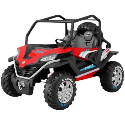 人気 12V UTV 車に乗れ 子供向け リモコン LEDライト 2人座 赤 青 白