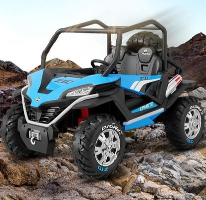 人気 12V UTV 車に乗れ 子供向け リモコン LEDライト 2人座 赤 青 白