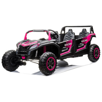 リモコン 24v UTV 4人乗り 車に乗る 大人と子供 赤ピンク色