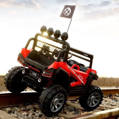 CE GCC 認証 12V 電動 UTV キッズ リモコンと2人乗り163pcsの車に乗る